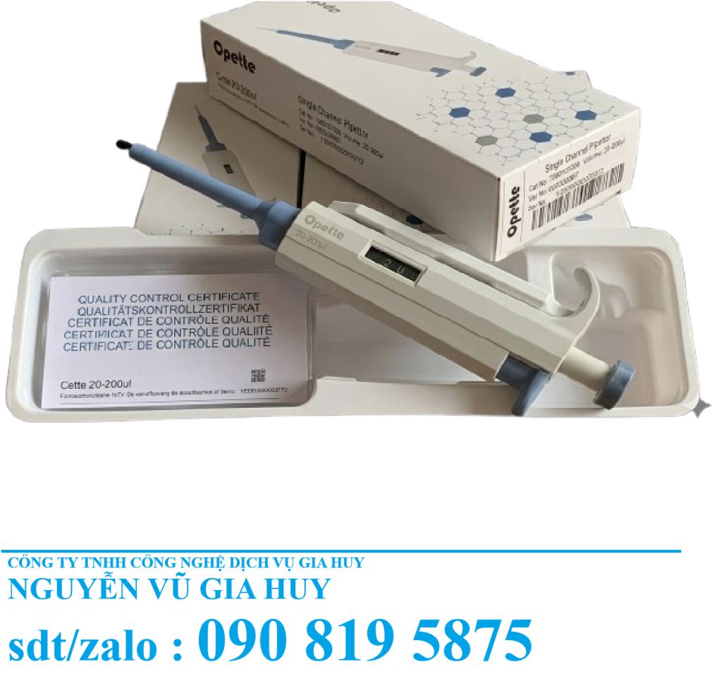  Micropipet Tự Động 1 Kênh 0.1–1000µl Chính Xác Cao