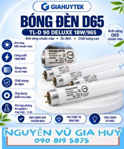 Bóng đèn Philips MASTER TL-D 90 De Luxe 18W/965 T8 chân G13 dùng cho so màu